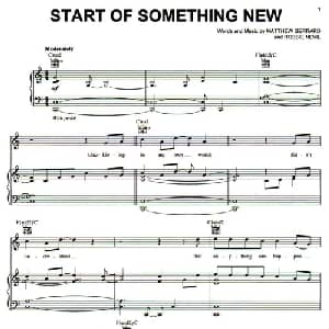 Start Of Something New 美国 _外国歌谱