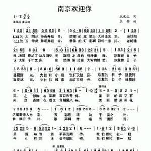 南京欢迎你_民歌简谱_词曲:耿长生 王雅