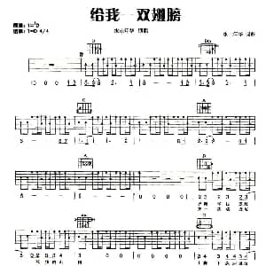 给我一双翅膀 吉他谱 水木年华 水木年华 水木年华