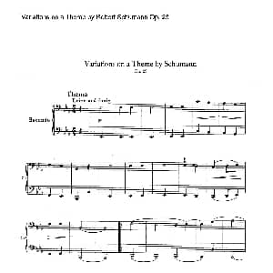 ​Variations on a Theme by Robert Schumann Op.23 钢琴谱 约翰内斯 勃拉姆斯