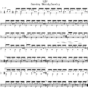 U2 Sunday bloody sunday 爵士鼓谱