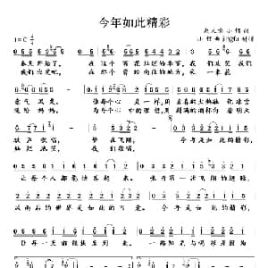 今年如此精彩_通俗唱法乐谱_词曲:赵大鸣 小柯 小柯