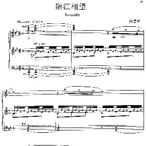 隔江相望 钢琴谱 储望华
