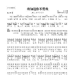 ​我知道你不爱我_歌曲简谱_词曲:威仔 威仔