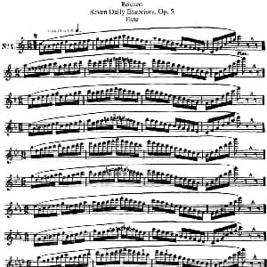 长笛曲谱 | 瑞澈特七首每日长笛练习曲Op.5 NO.1 Reichert 瑞澈特
