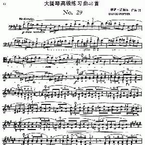 大提琴高级练习曲40首 No.29 戴维 波帕尔