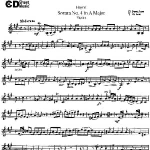 小提琴谱 | Violin Sonata No.4 in A Major