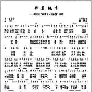 醉美桃乡_民歌简谱_词曲:王学佃 董晓