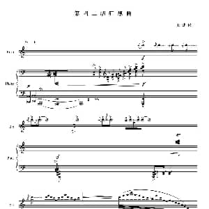 二胡谱 | 第四二胡狂想曲 二胡独奏 钢琴伴奏 王健民