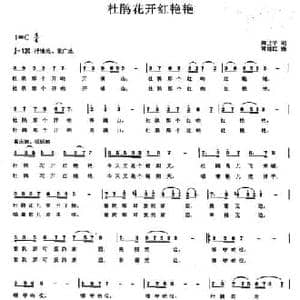 杜鹃花开红艳艳_民歌简谱_词曲:卿卫平 常继红