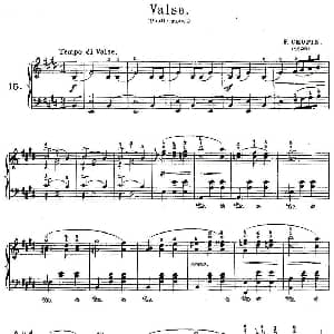 valse 钢琴谱 肖邦