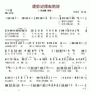 请你记得我的好_歌谱投稿_词曲:陈焕昌 陈焕昌