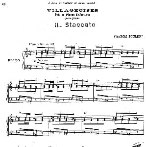 Villageoises 钢琴谱 弗朗西斯 普朗克