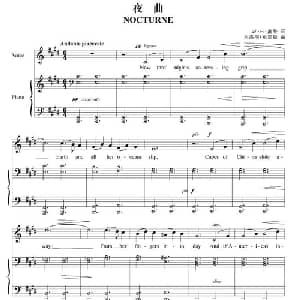 英 夜曲 美国 _外国歌谱