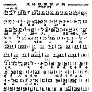 京剧谱 | 娘的眼泪似水淌 洪湖赤卫队 选段 伴奏谱 李胜素