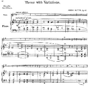 小提琴谱 | 25首小提琴曲合集 Theme with Variations. GUIDO PAPINI. Op.57 小提琴 钢琴伴奏 BENONI LAGYE