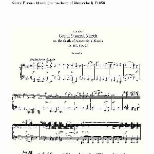 豪华葬礼进行曲 钢琴谱