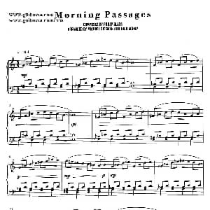 电影 时时刻刻 配乐 2. 清晨时光 Morning Passages 钢琴谱 菲利普 格拉斯 Philip Glass