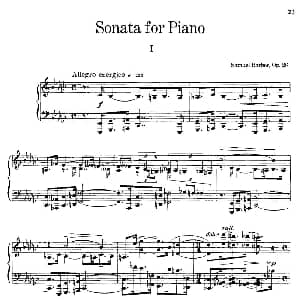 降e小调钢琴奏鸣曲 Op.26 v.1 钢琴谱 塞缪尔 巴伯