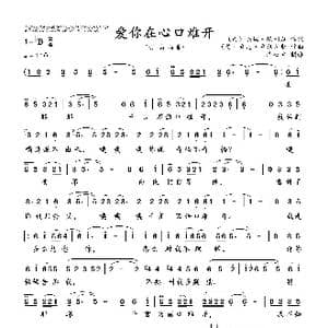 爱你在心口难开_歌曲简谱