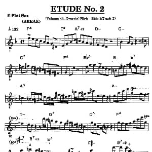 萨克斯谱 | ETUDE No.2 中音萨克斯超吹练习曲
