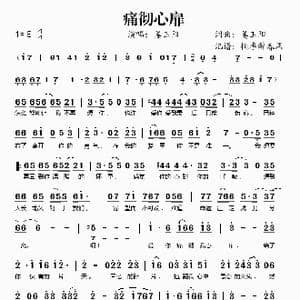 痛彻心扉_歌谱投稿_词曲:姜玉阳 姜玉阳