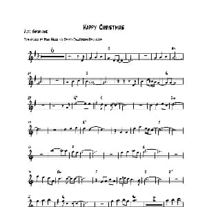 萨克斯谱 | Happy Christmas 中音萨克斯