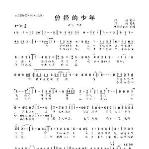 ​曾经的少年_歌曲简谱_词曲:郑源 郑源