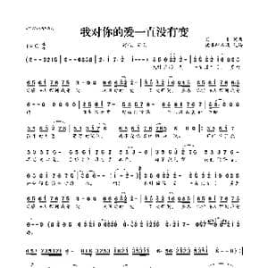 我对你的爱一直没有变_歌曲简谱_词曲:笑天 笑天