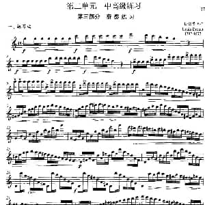长笛曲谱 | 中高级练习 断奏练习 练习曲部分