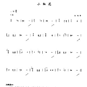 古筝谱 | 小红花 尚疾