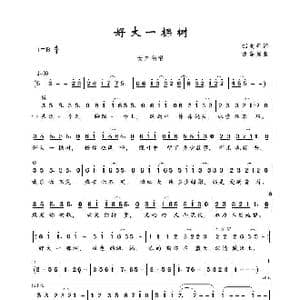 好大一棵树_歌曲简谱_词曲:邹友凯 伍嘉冀