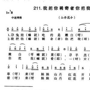 我把你稀奇者你把我爱_民歌简谱