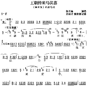 秦腔流行唱段精选 王朝传来马汉禀 铡美案 包拯唱段 张兰秦 余映才据影像记谱