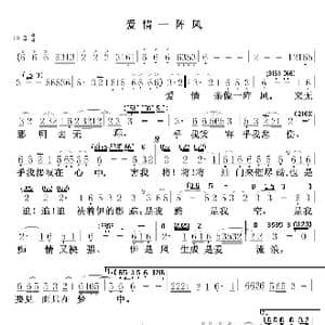 爱情一阵风_歌谱投稿