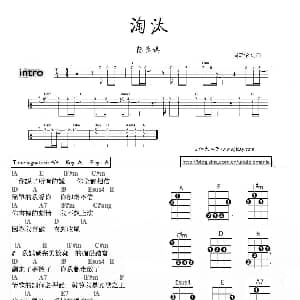 淘汰 吉他谱 ​陈奕迅 周杰伦 周杰伦