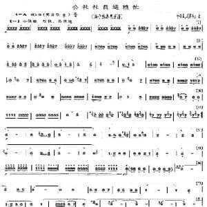 公社社员运粮忙_歌曲简谱_词曲: 陆金山冯国泉