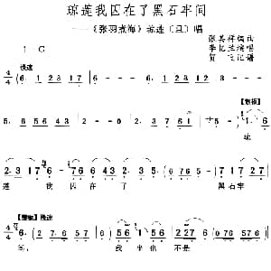 评剧谱 | 琼莲我囚在了黑石牢间 张羽煮海 琼莲 旦 唱段 李忆兰 张其祥编曲 贺飞记谱