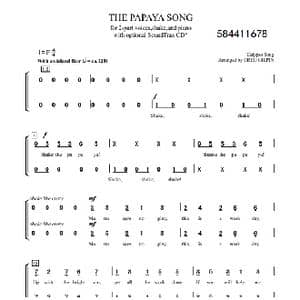 The Papaya Song 木瓜歌 二声部合唱简谱_歌曲简谱