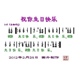 葫芦丝谱 | 祝你生日快乐 刘慧淑制谱版
