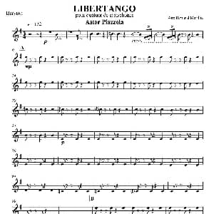 萨克斯谱 | LIBERTANGO 探戈灵魂 四重奏之上低音萨克斯分谱 皮耶左拉