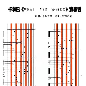 what are words 拇指琴卡林巴琴演奏谱 Rodney Jerkins