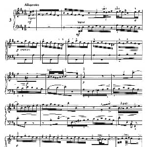 二部创意曲 No.3 钢琴谱 巴赫 巴赫