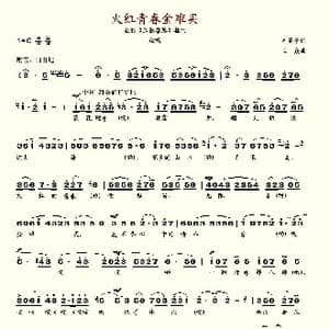 火红青春金难买_歌谱投稿_词曲:辛显令 王焱
