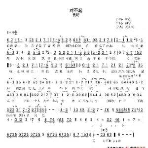 对不起_歌谱投稿_词曲:桐华 林海