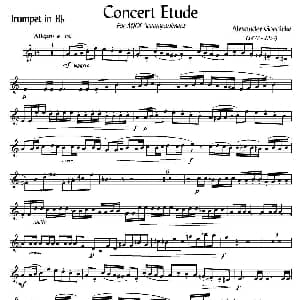 Concert Etude 音乐会练习曲 Bb调 小号 Alexander Goedicke 亚历山大贵迪克
