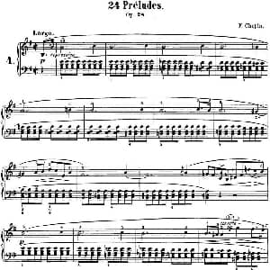 肖邦 24首钢琴前奏曲 Op.28 No.4 E小调 钢琴谱 肖邦