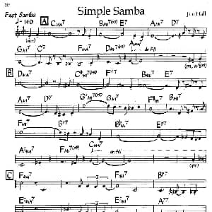 Simple Samba 钢琴谱
