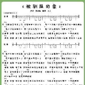 被驯服的象 吉他谱 ​蔡健雅 Mia&Uncle周