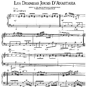 Les Derniers Jours D‘Anastasia 钢琴谱